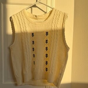 Cute Flower Sweater Vest